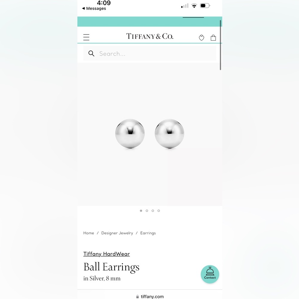 Tiffany & Co Ball earrings in silver